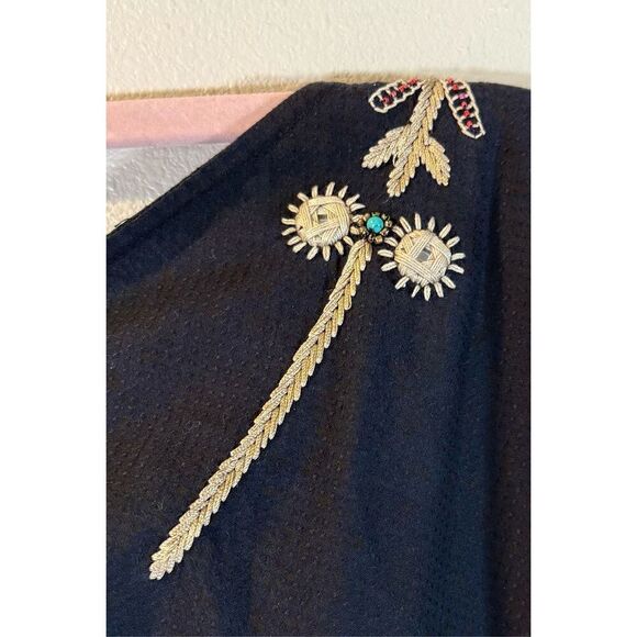 NWOT Megan Park Mid-Length Floral Embroidered Tie Waist Dress  Women's 0 - Picture 3 of 13